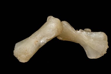 Siyah arka plan üzerinde bir taş Stilbite mineral Makro 