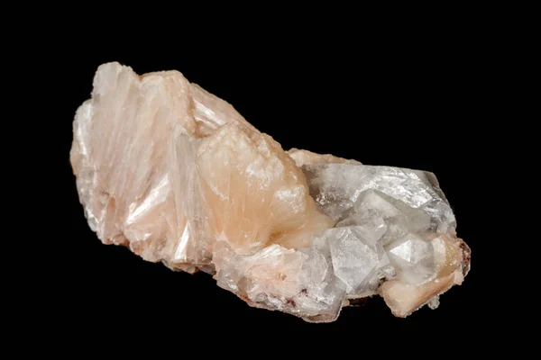 Macro Stone Albite Mineral White Black Close — Stock Photo, Image