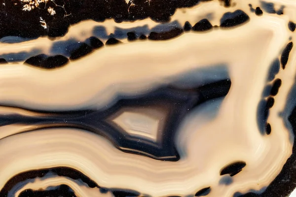 Macro pierre Agate minéral sur fond blanc — Photo