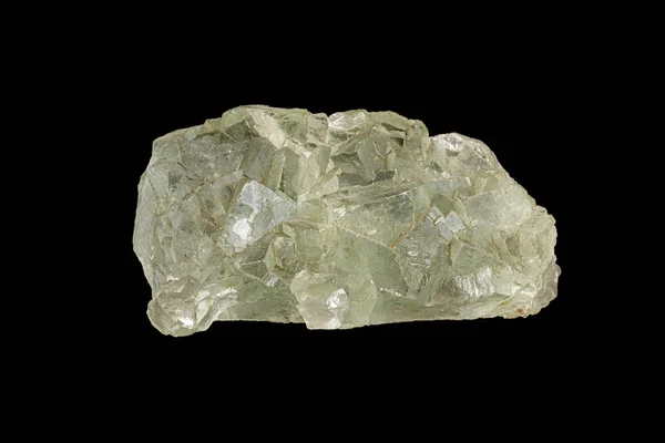 Macro pedra mineral fluorite sobre um fundo preto — Fotografia de Stock