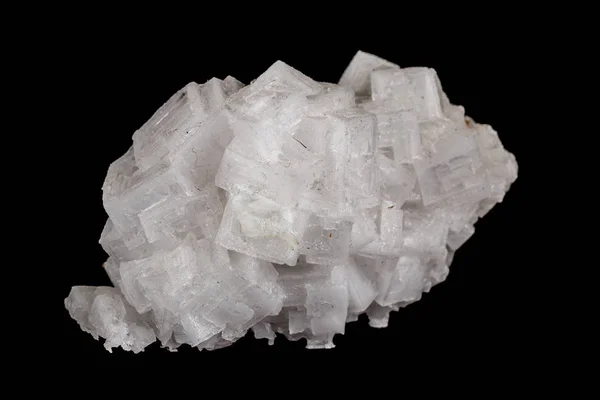 Makro mineralne fluoryt kamień na czarnym tle — Zdjęcie stockowe