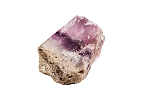 Macro pietra Fluorite minerale su sfondo bianco — Foto Stock