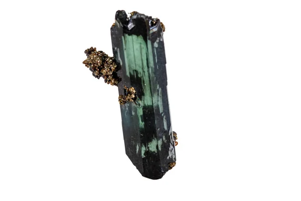 Beyaz arka plan üzerinde makro taş Vivianite mineral — Stok fotoğraf