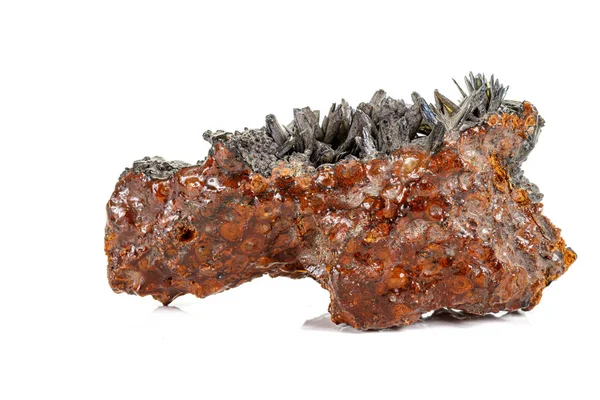 Macro pedra Apatite mineral sobre fundo branco — Fotografia de Stock