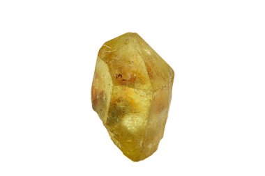 Beyaz arka plan üzerinde makro taş Apatit minerali