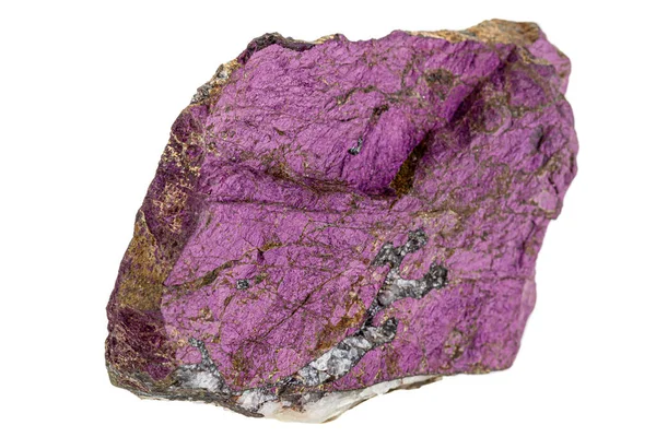 Макро-мінеральний пурпурний камінь, (фіолетовий) пурпурний у породі — стокове фото