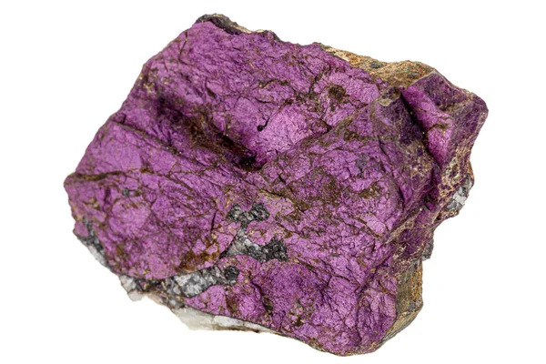 Macro mineral stone purpureus, (purple) purpurite in the breed a — Stock Photo, Image