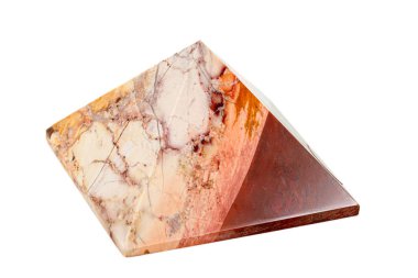 Beyaz arka planda makro taş Jasper mineral