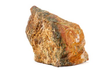 Beyaz arka planda makro taş Jasper mineral