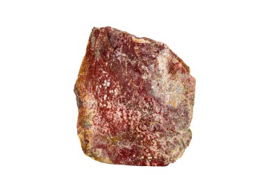 Beyaz arka planda makro taş Jasper mineral