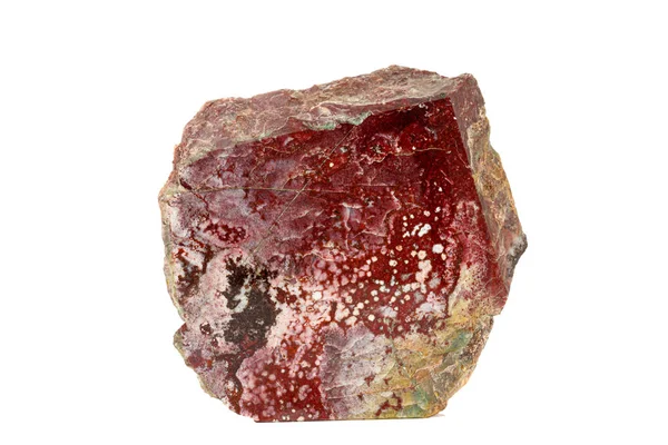 Beyaz arka planda makro taş Jasper mineral — Stok fotoğraf