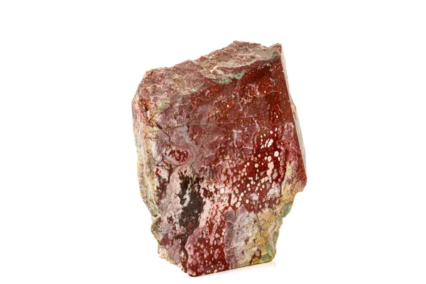 Makro sten Jasper mineral på vit bakgrund — Stockfoto