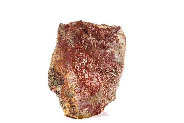 Makro kámen Jasper minerál na bílém pozadí — Stock fotografie