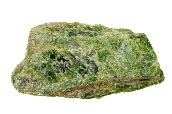 Macro Diopside mineral stone on a white background — Stock Photo, Image