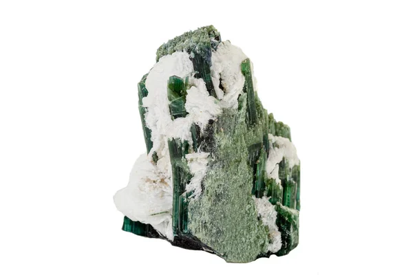 白色背景上的宏观碧游矿物石 — 图库照片