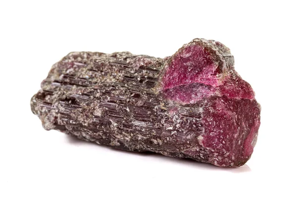 Macro tourmaline mineral stone on white background — Stock Photo, Image