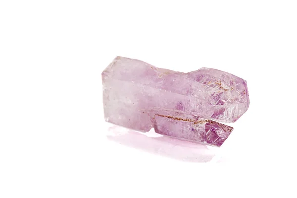 Amethyst Crystal Druse makro ásványi fehér háttér — Stock Fotó