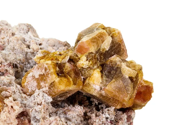 Makro ásványi turmalin kő fehér háttér — Stock Fotó