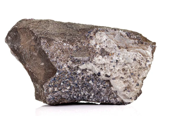 Macro Stone Aegirine i charoite på vit bakgrund — Stockfoto