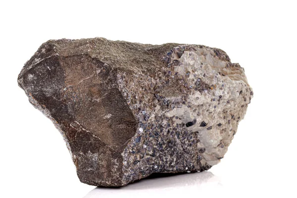 Macro piedra egirina en charoite sobre fondo blanco —  Fotos de Stock