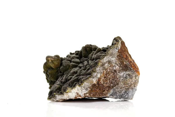 Makró kő Stannite ásványi anyag fehér háttér — Stock Fotó