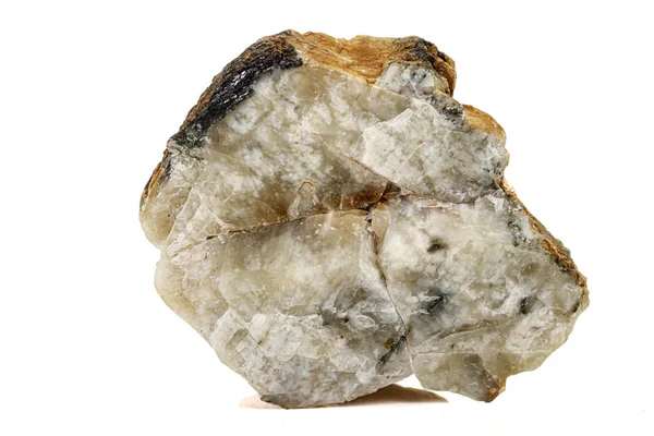 Makro kő Hemimorphit ásványi fehér háttér — Stock Fotó