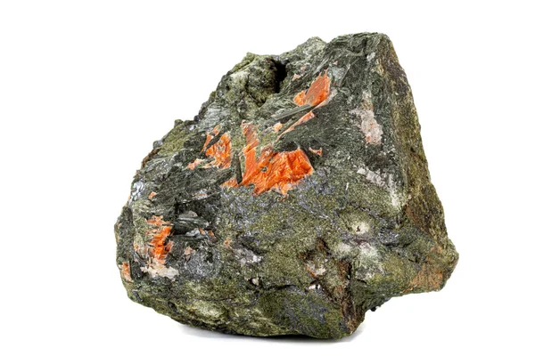 Макрокамінь мінеральний дівідний Кальцитиний Магнетит на білому задньому — стокове фото
