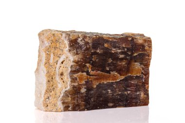 Beyaz arka planda makro taş mineral onix mermer 