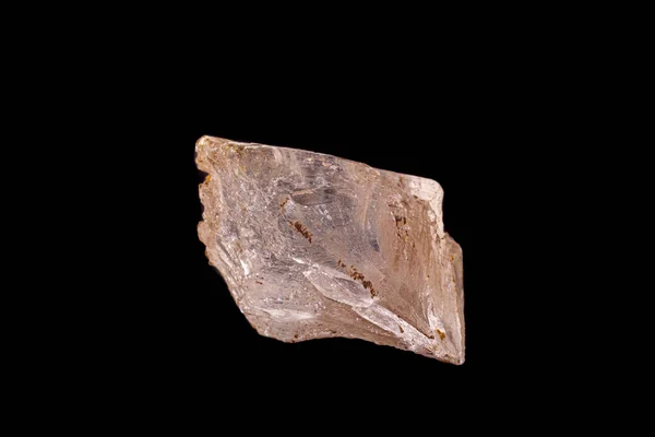 Makro kamień gipsowe mineralnych na czarnym tle — Zdjęcie stockowe