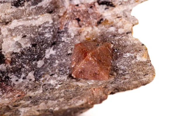 Macro stone Zircon mineral on white background — Stock Photo, Image