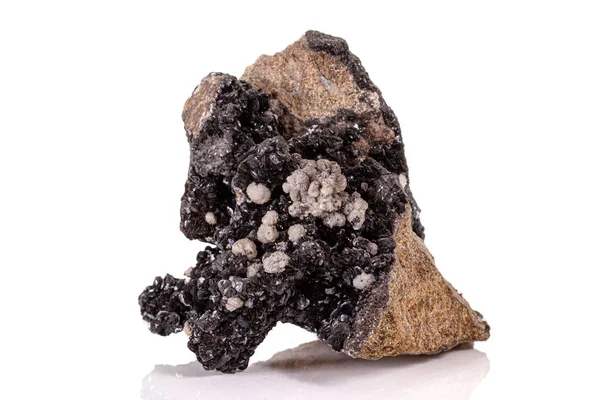 Macro stone groutite mineral on white background — Stock Photo, Image