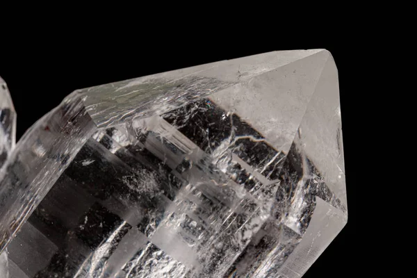 Macro mineral stone rhinestone, rock crystal on a black backgrou — Stock Photo, Image