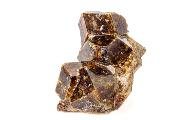 Macro stone Grossular mineral on white background — Stock Photo, Image