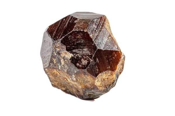 Macro piedra mineral Grossular sobre fondo blanco — Foto de Stock