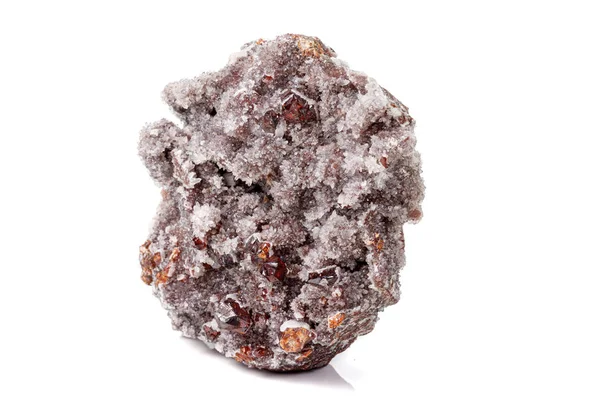 Pierre macro quartz minéral Sphalerite sur fond blanc — Photo