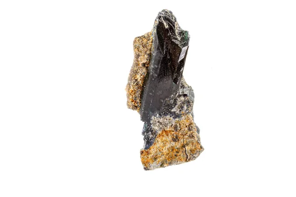 Beyaz arka plan üzerinde makro taş Vivianite mineral — Stok fotoğraf