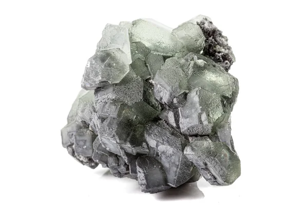 Macro pietra Fluorite minerale su sfondo bianco — Foto Stock