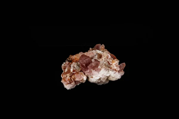 Macro mineral stone Pink Amethyst on a black background — Stock Photo, Image