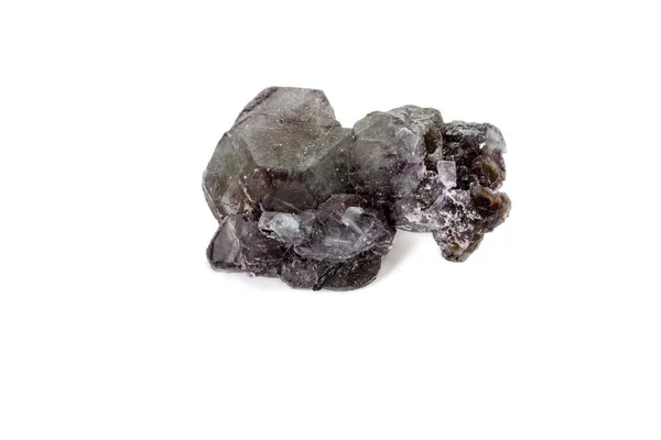 Piedra de fluorita macromineral sobre fondo blanco —  Fotos de Stock