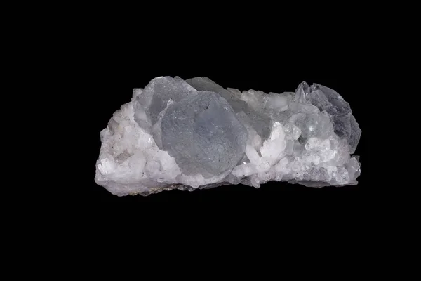 Makró ásvány kő a fekete háttér — Stock Fotó