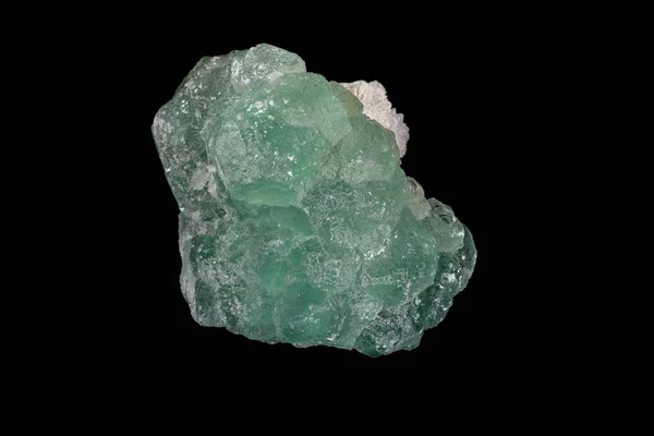 Macro mineral fluorite stone on balck background — Stock Photo, Image