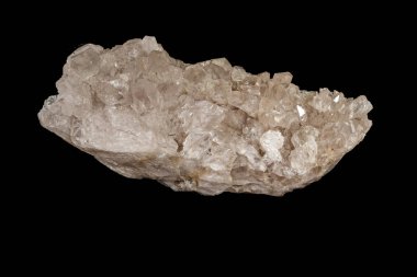 Makro Taş mineral Quartz siyah bir arka plan