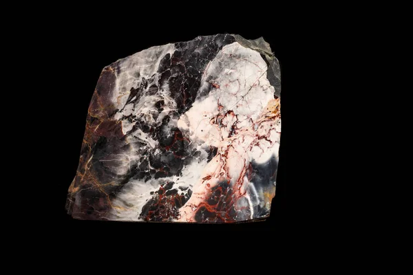 Macro steen minerale jasper op zwarte achtergrond — Stockfoto