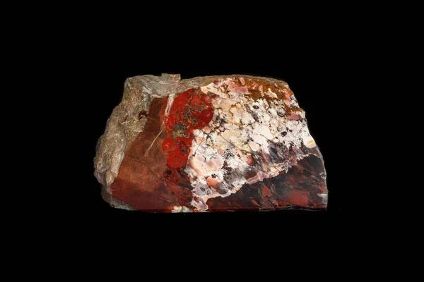 Makró kő ásványi jasper-fekete háttér — Stock Fotó