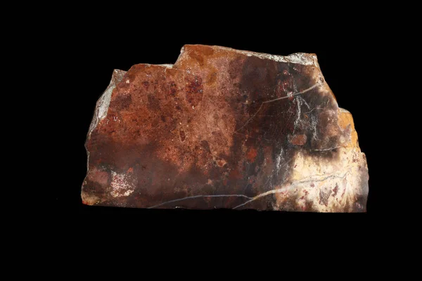 Makro kamień mineralne jasper na czarnym tle — Zdjęcie stockowe