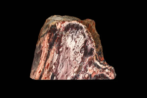 Batu makro mineral jasper di latar belakang hitam — Stok Foto