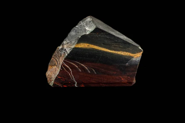 Macro Jasper minerale steen op een zwarte achtergrond — Stockfoto