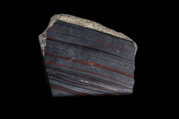 Batu makro Jespilit pada latar belakang hitam — Stok Foto