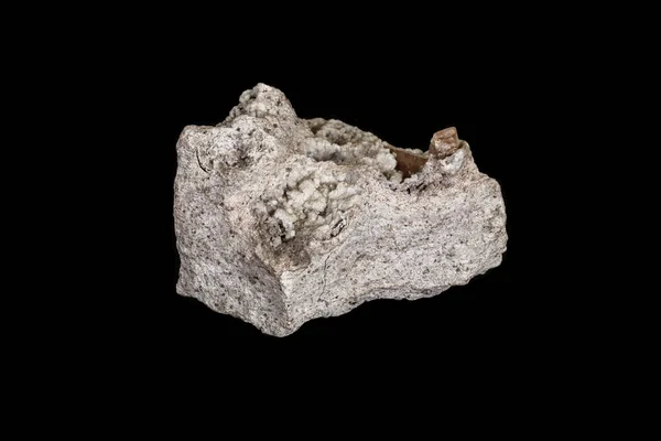 Makró kő Topáz ásvány egy fekete háttér rock — Stock Fotó