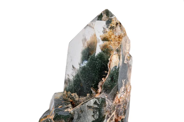 Macro Axinite ορυκτή πέτρα σε λευκό φόντο — Φωτογραφία Αρχείου